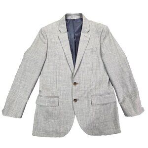 J Crew Voyager Thompson Blazer Men's 38S Gray Heathered 100% Wool Sport Coat
